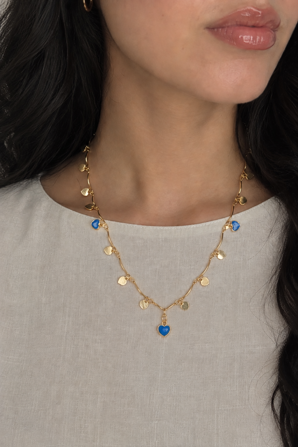 Blue Heart Necklace
